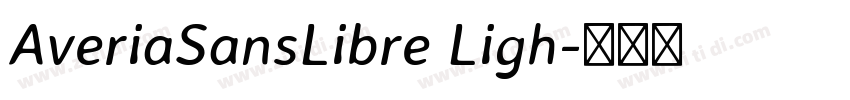 AveriaSansLibre Ligh字体转换